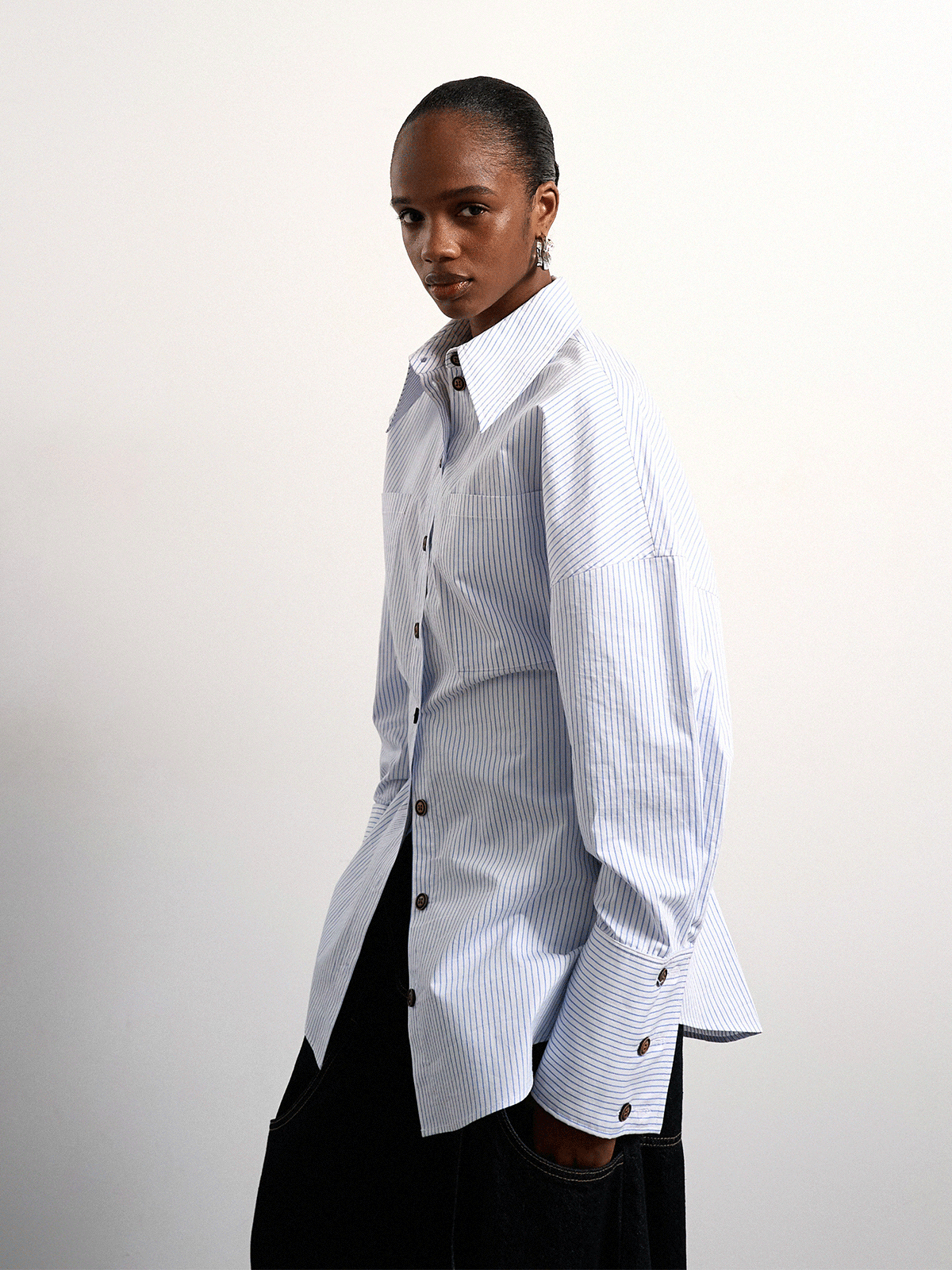  Stripe Long Sleeve Shirt