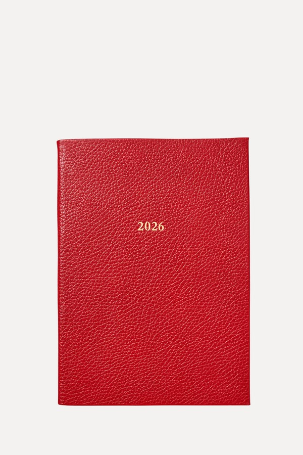 2026 A5 Week to View Leather Diary
