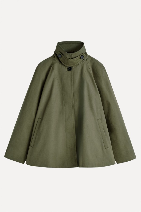 A-Line Cotton-Twill Jacket
