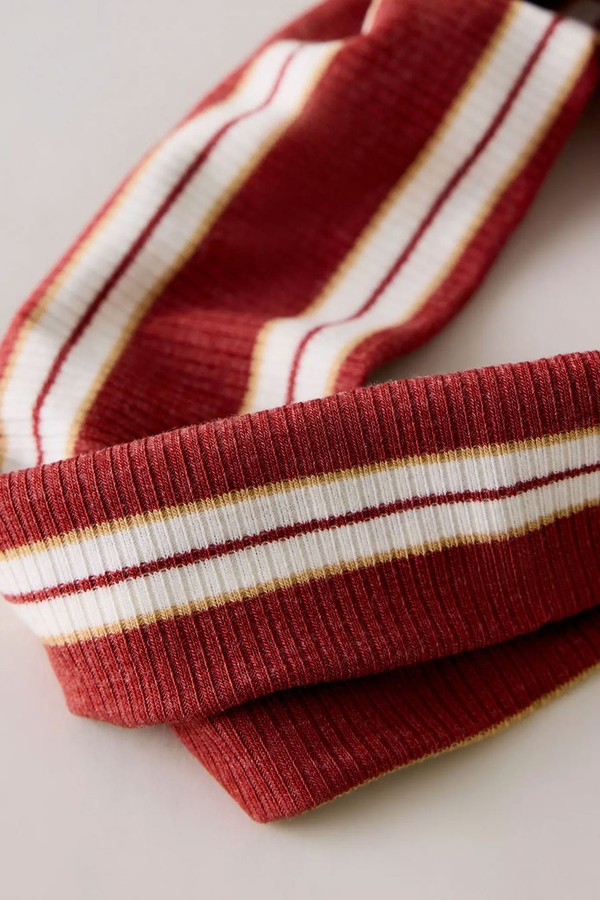 Set Of 2 Striped Wide Stretch Headbands