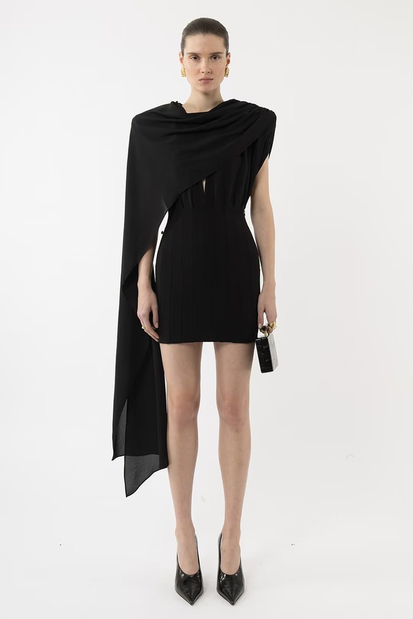 Deep V-Neck Mini Dress from Arakii