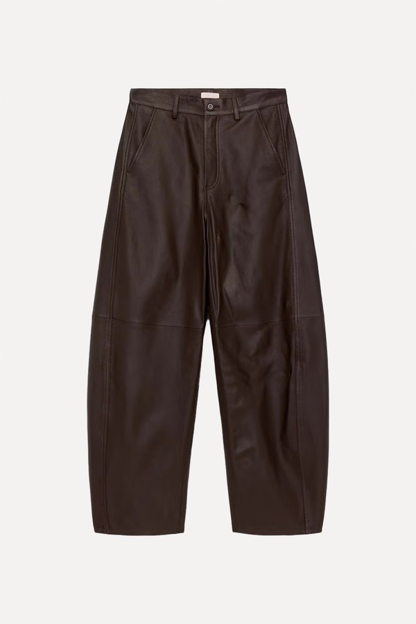 Barrel Leather Trousers from ARKET