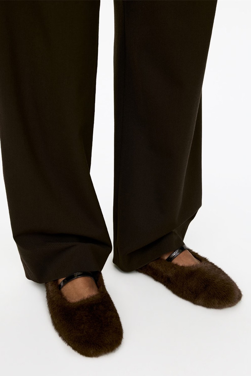 Faux-Fur Mary Jane Flats from Arket