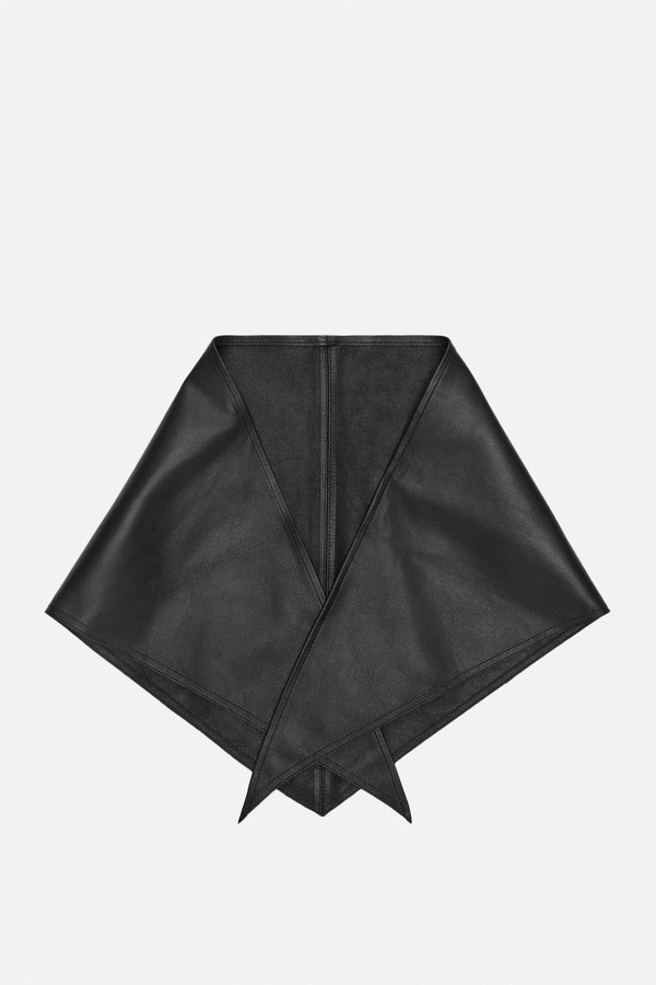 Leather Triangle Scarf from ARKET