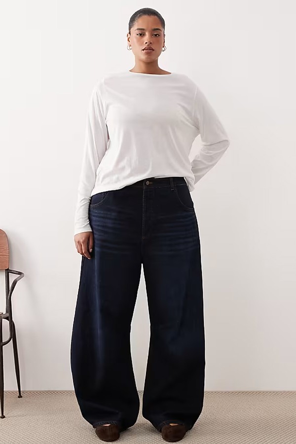 Curve Sydney Denim Barrel Leg Jeans from ARRANGE