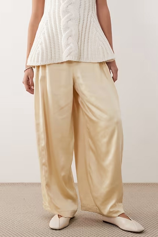 Satin Wide Leg Trousers from ARRANGE