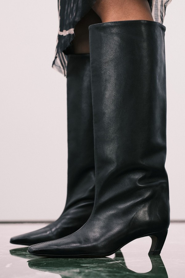 Candace Premium Pull On Chisel Toe Knee Boots from ASOS DESIGN