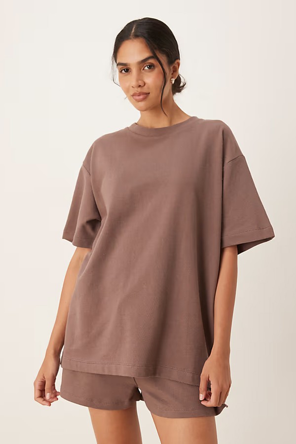 Textured Knit Oversized T-Shirt from Asos Design