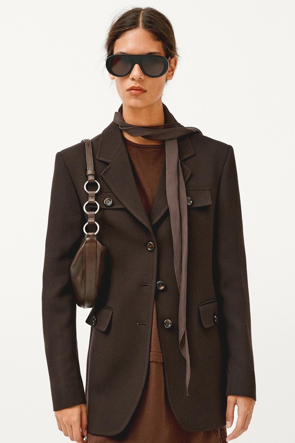 Blazer With Pockets & Lapel Collar