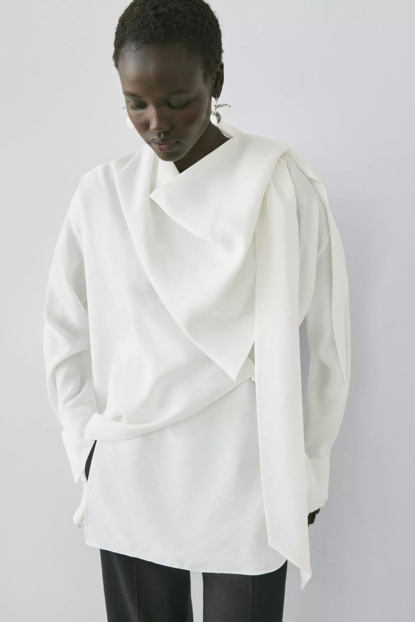 Blouse With Draped Detail