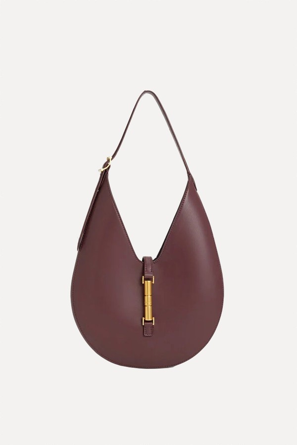 Cesia Metallic-Accent Hobo Bag from CHARLES & KEITH