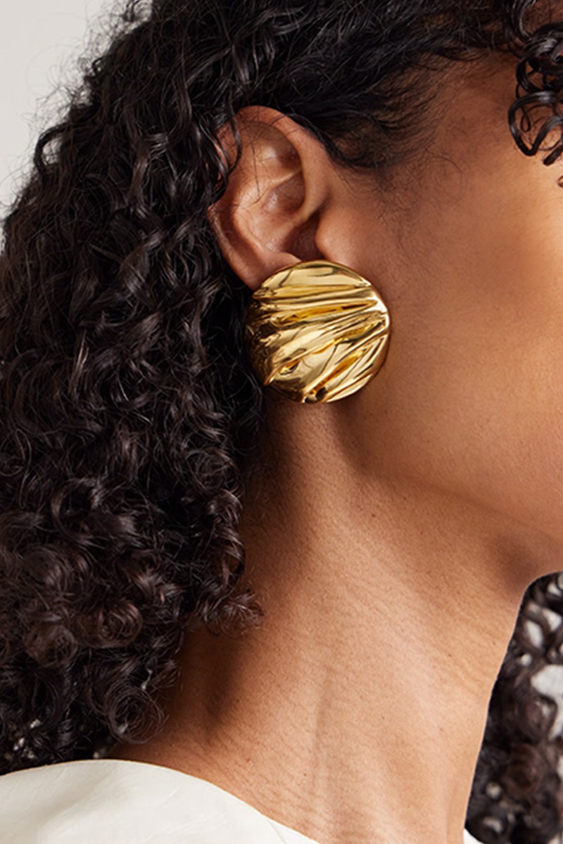 Gold-Tone Clip Earrings from Chloé