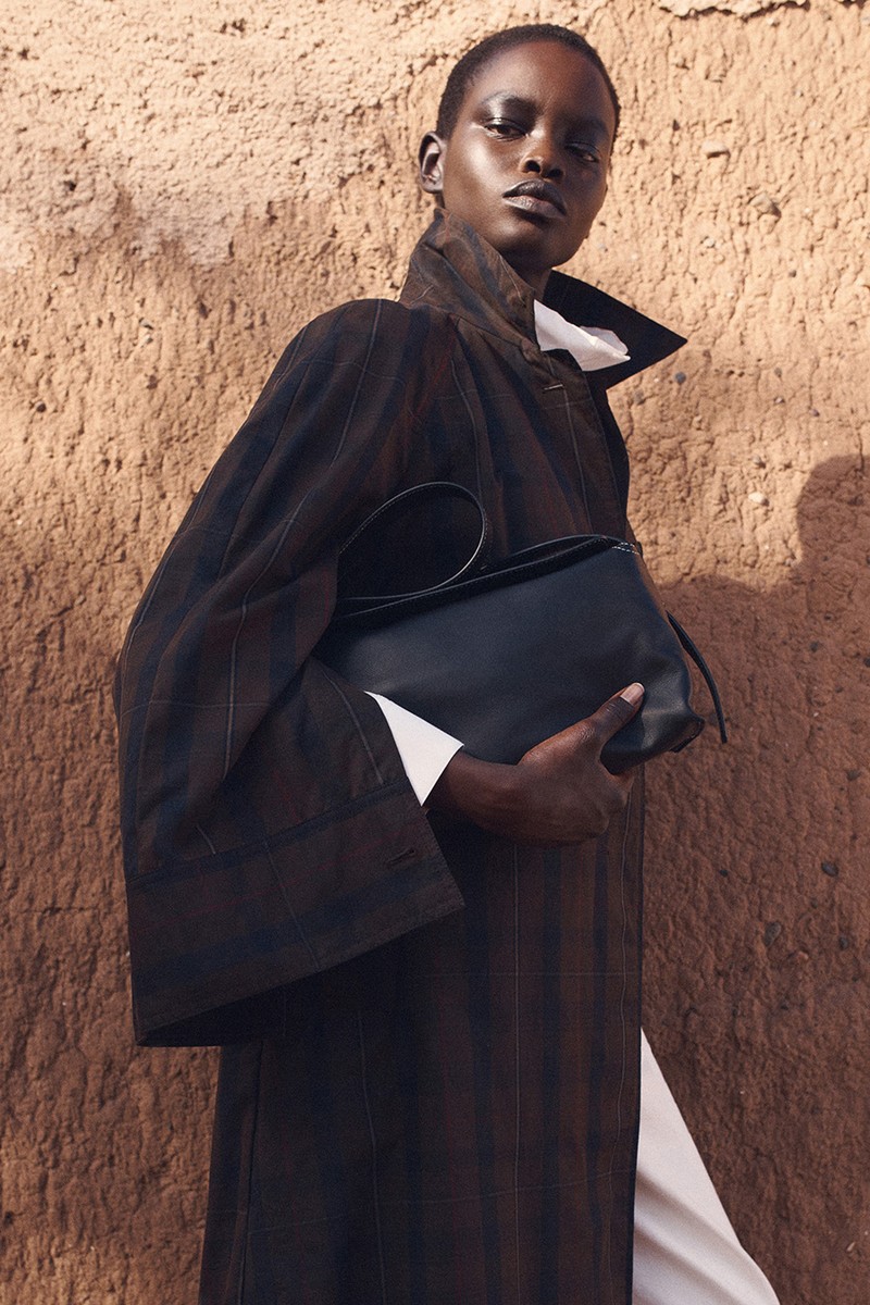 Checked Waxed-Cotton Car Coat