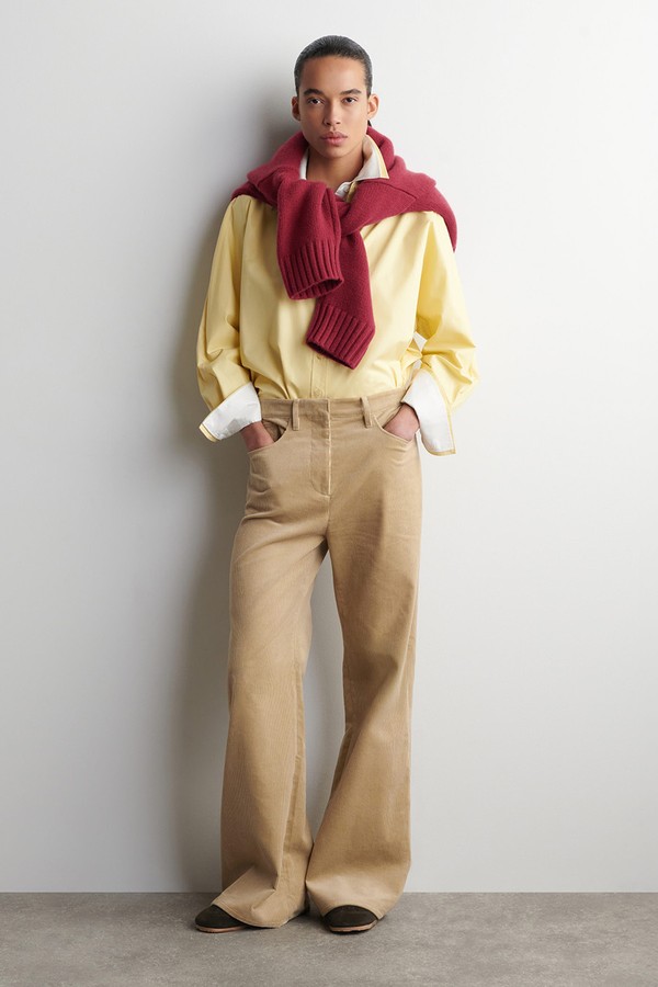 Corduroy Straight-Leg Trousers