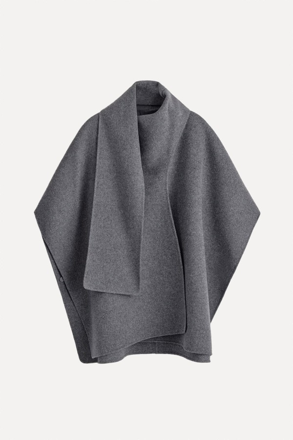 Double-Faced Merino Wool Scarf Cape from COS