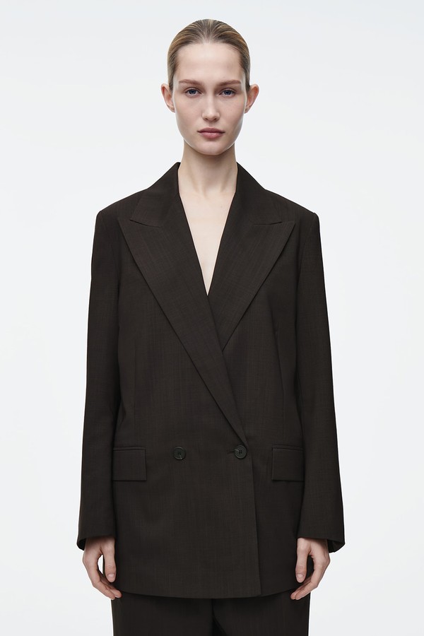  Fluid Double-Breasted Wool Blazer from COS