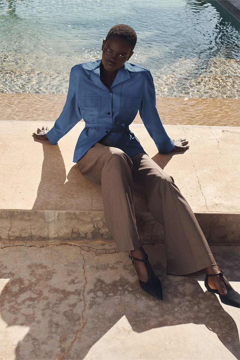 Tailored Wool-Twill Bootcut Trousers