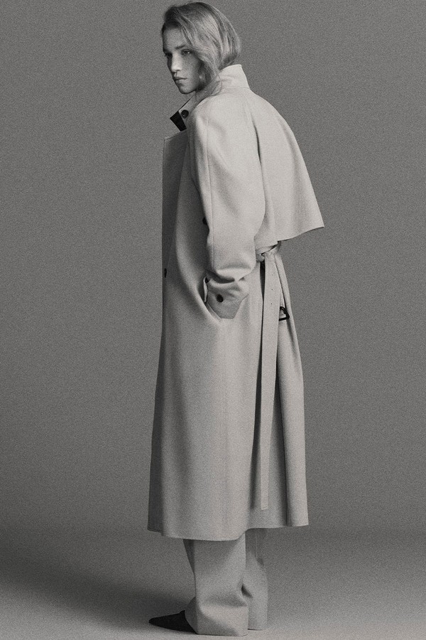 Wrap-Over Wool-Twill Trench Coat from COS