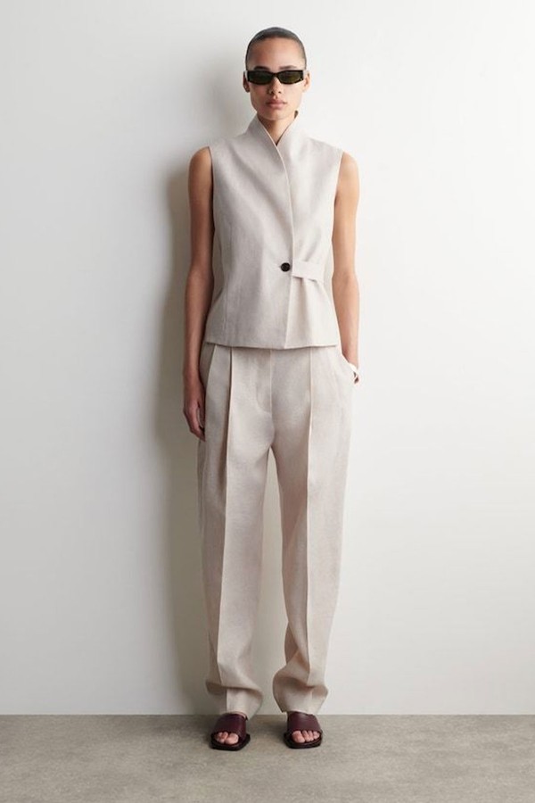 Tailored Linen Tulip Trousers from COS