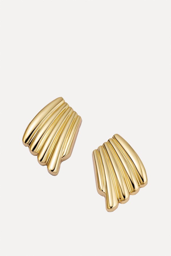 Oversized Wave Stud Earrings from Daisy London x Polly