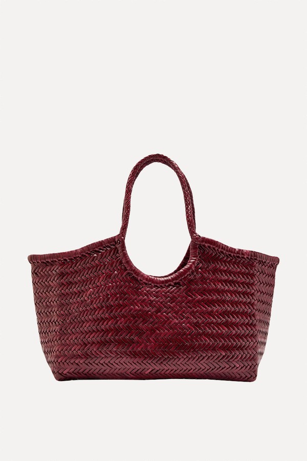 Nantucket Big Woven Leather Tote Bag from Dragon Diffusion 