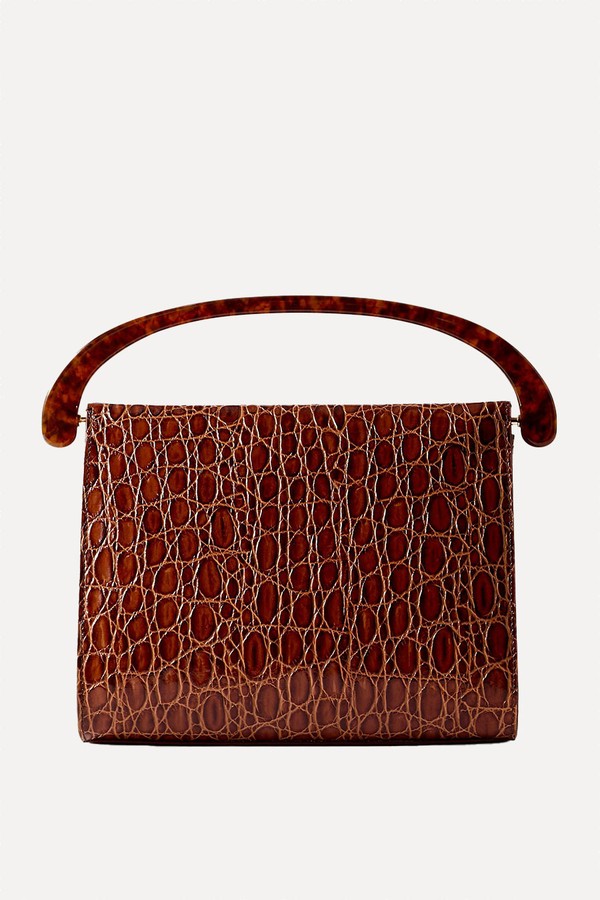 Croc-Effect Leather Tote from Dries Van Noten