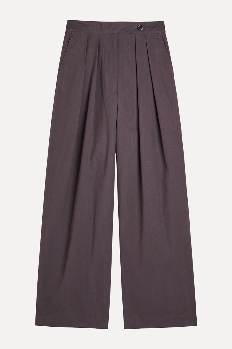 Pamplona Wide-Leg Cotton Trousers from Dries Van Noten