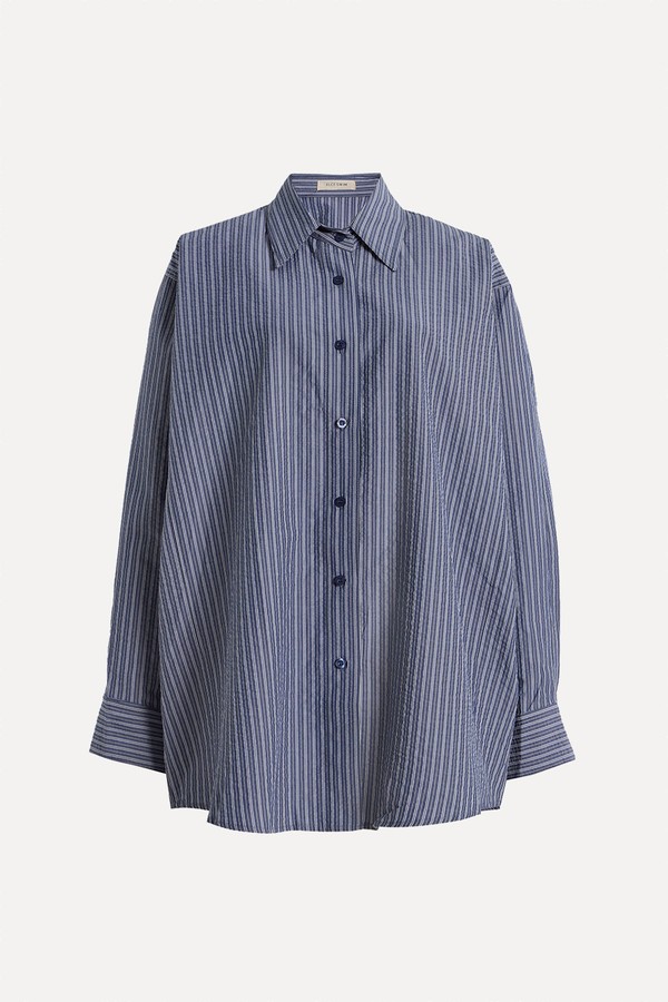 Ime Striped Cotton-Blend Shirt from ELCE