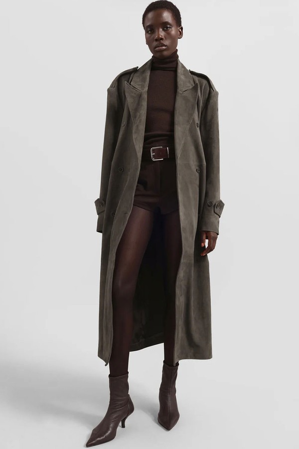 Pembroke Faux Suede Trench from The Frankie Shop