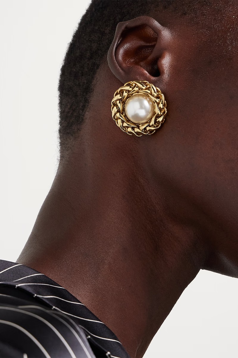 Marit Gold-Plated Faux Pearl Earrings from Jennifer Behr
