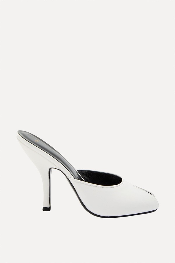 Date 105 Peep-Toe Leather Mules from Jude