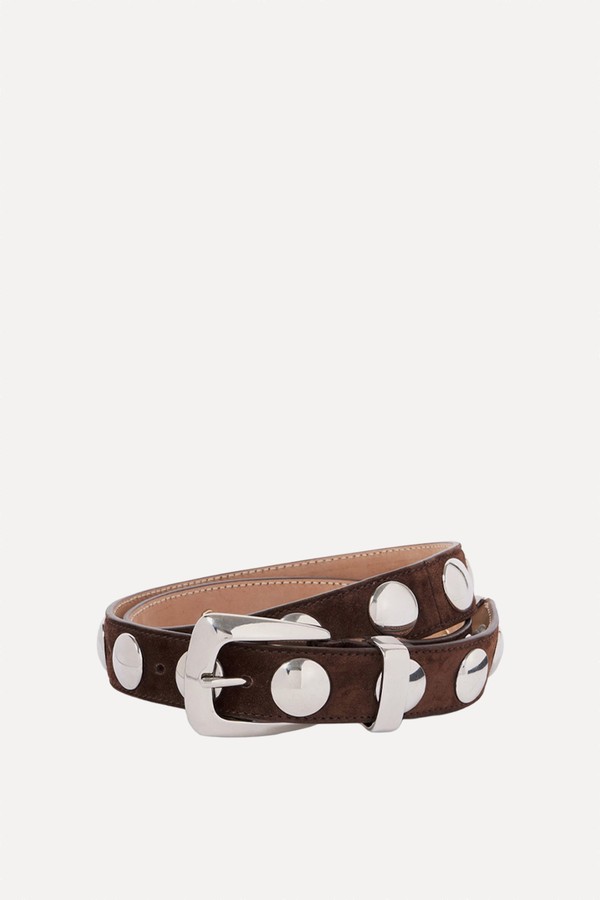 Benny Studded Suede Belt from Khaite