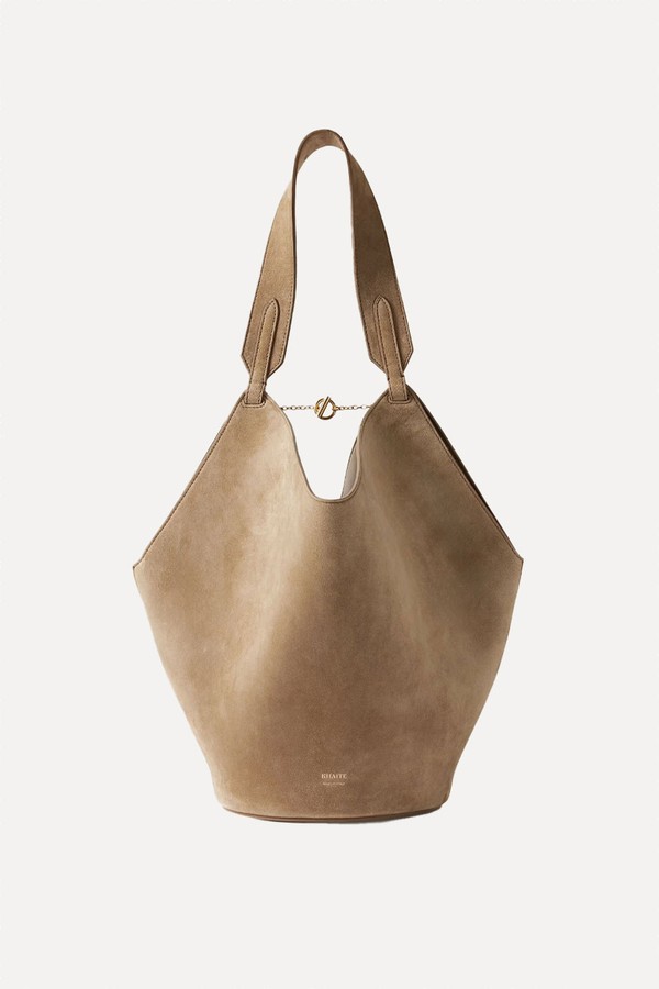 Lotus Small Suede Tote from Khaite