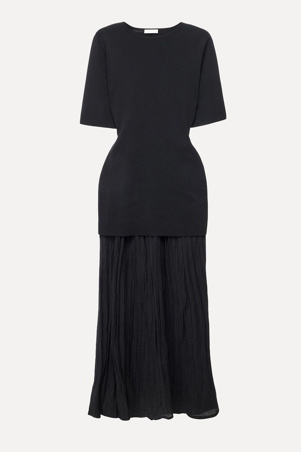 Knitted Combined Maxi Dress