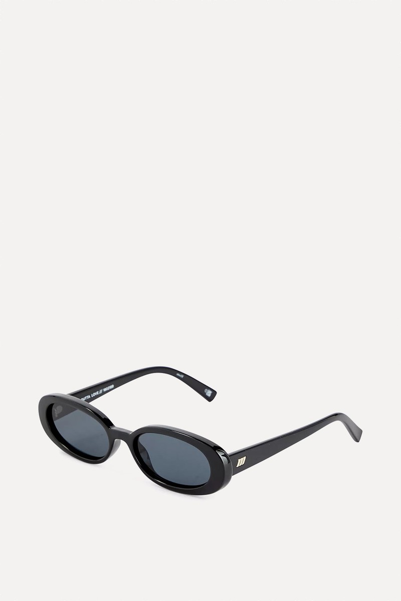 Outta Love Oval-Frame Plastic Sunglasses from Le Specs