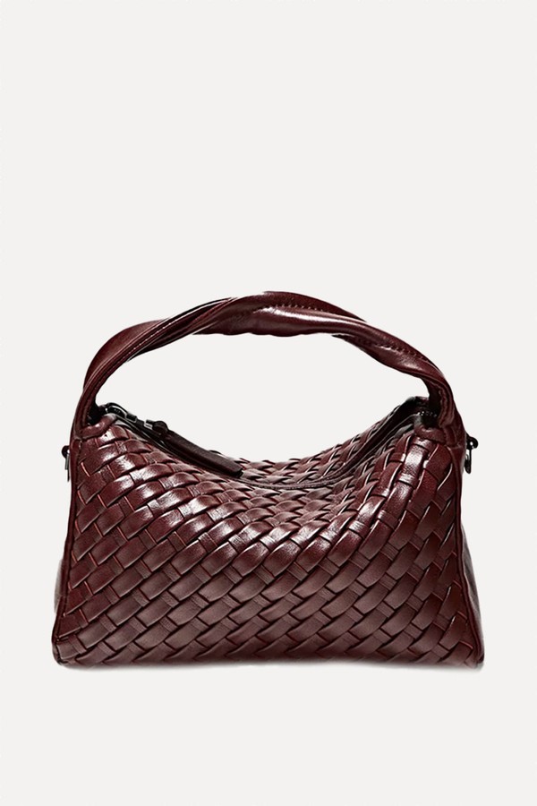 Nappa Leather Braided Mini Bag from Massimo Dutti