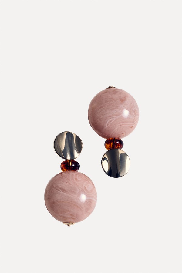 Combined Bead Earrings from Mango