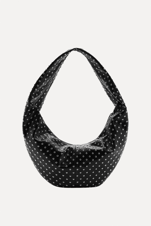 Oval Studded Shoulder Bag from Mango