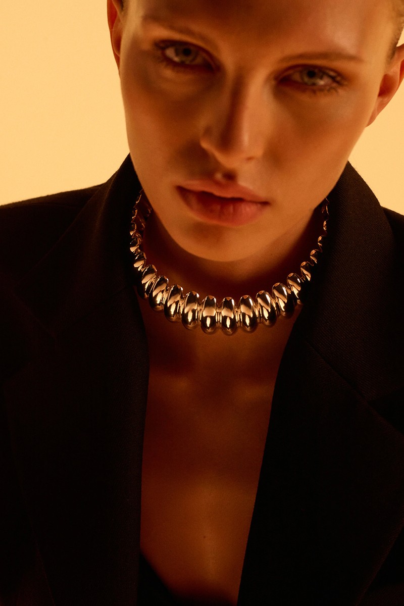 Rigid Embossed Choker Collar