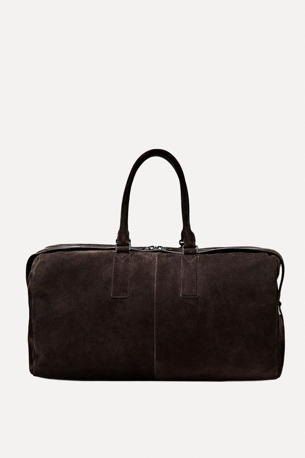 Suede Leather Travel Bag from Massimo Dutti