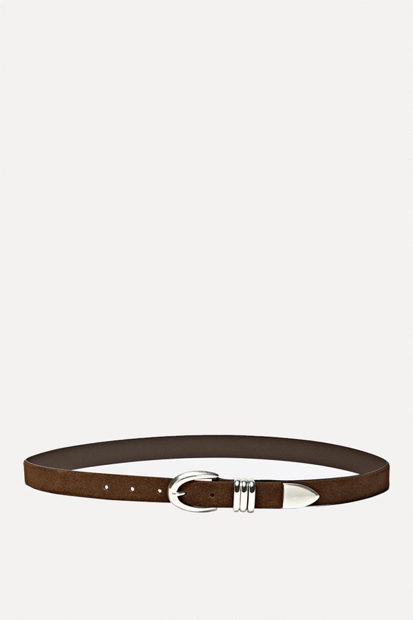 Nappa Leather Belt With Metallic Detail from Massimo Dutti