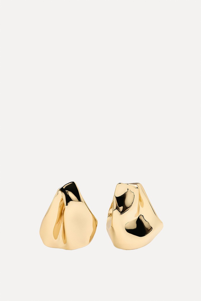 Medium-Sized Earrings With Pleats