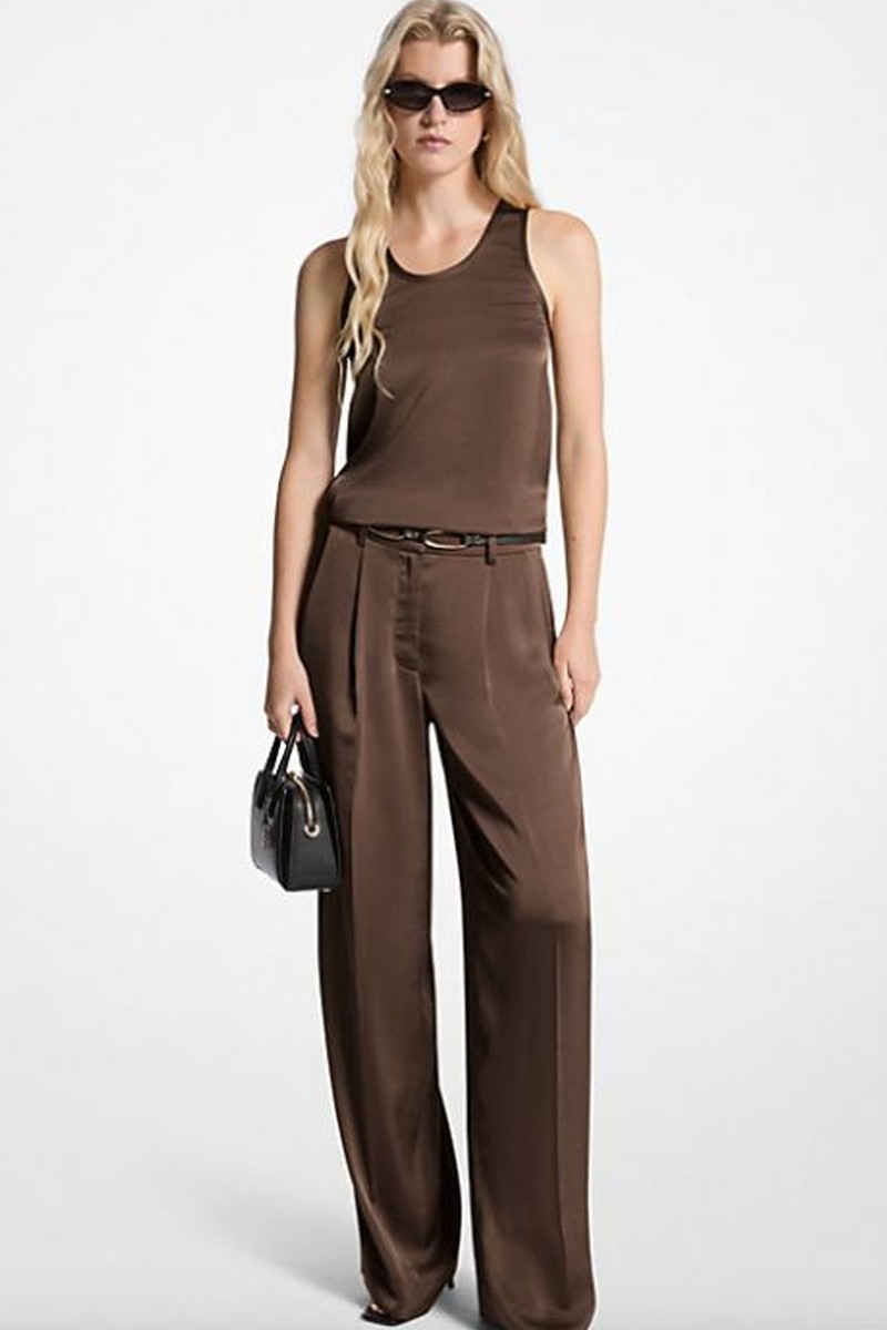 Drapey Satin Wide Leg Pants