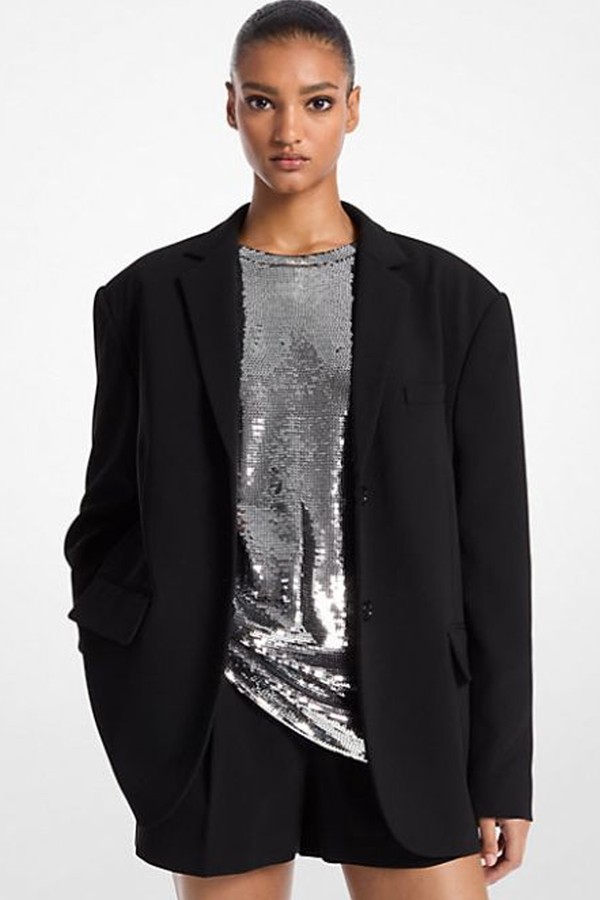  Oversized Crepe Blazer