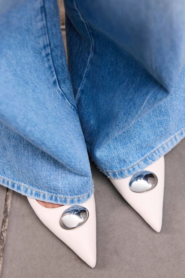 Ren Leather Sling Back Heels from Mint Velvet