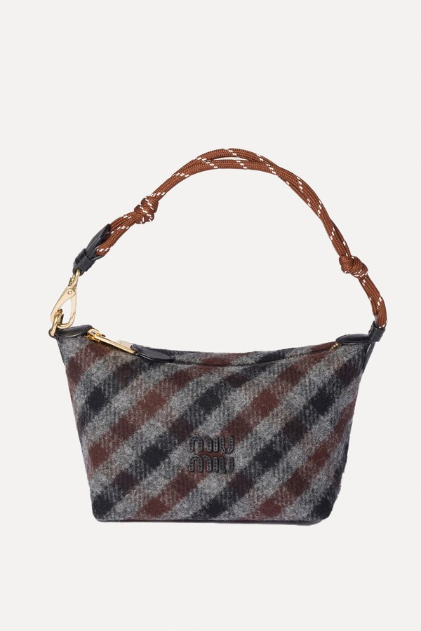 Plaid Wool Pouch from Miu Miu