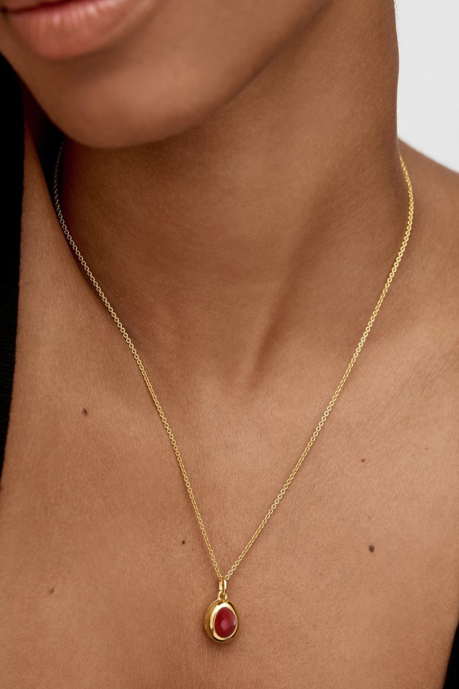 January Birthstone Locket Necklace from Monica Vinader