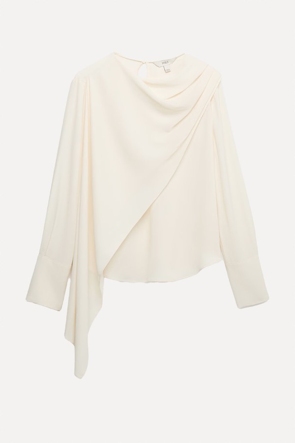 Scarf Detail Blouse from Marks & Spencer