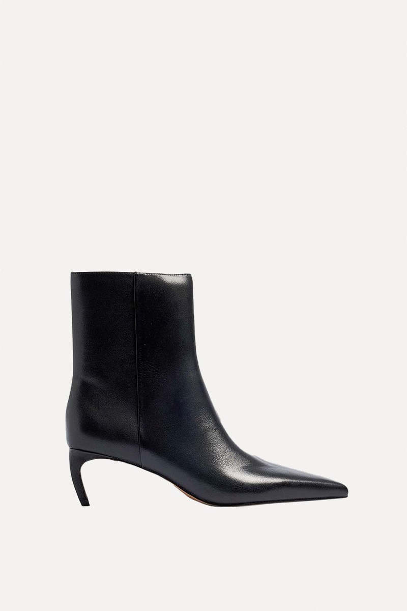 Pointy Leather Ankle Boots from Na-Kd