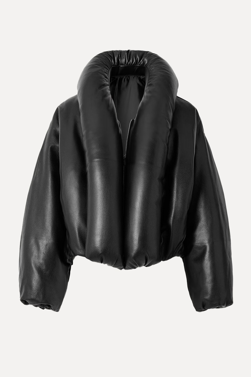 Padded Leather Bomber Jacket from Alaïa